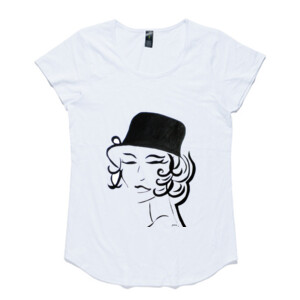 Top Hat - Womens tee. jstine limited edition, ascolour mali tee.