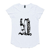 Surfer Girl- Womens tee. jstine limited edition, ascolour mali tee